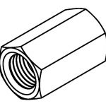 BrakeQuip BQ117 Female Tube Joiner – M10 x 1mm