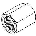 BrakeQuip BQ119 Female Tube Joiner – 9/16 x 18NF