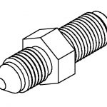 BrakeQuip BQ135 Adaptor 3/8 x 24NF – No. 3 JIC