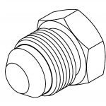 BrakeQuip BQ170 Weld On Fitting – 9/16 x 18NF – 3/8 Tube  Alum