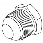 BrakeQuip BQ173 Weld On Fitting – 7/8 x 14NF – 5/8 Tube  Alum