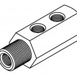 BrakeQuip BQ222 Fitting – 3/8 x 24NF x 4  Bulkhead Mount