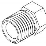 BrakeQuip BQ2578 Brake Line Fitting Male 1/2 x 20NF 5/16