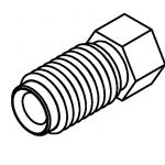 BrakeQuip BQ4276 Brake Line Fitting  Male 3/8 x 20BSF 3/16