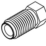 BrakeQuip BQ4277 Brake Line Fitting Male  7/16 x 20NF 1/4