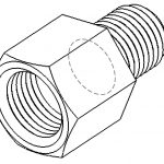 BrakeQuip BQ45 Thread Adaptor 3/8 x 24NF – 7/16 x 24NS