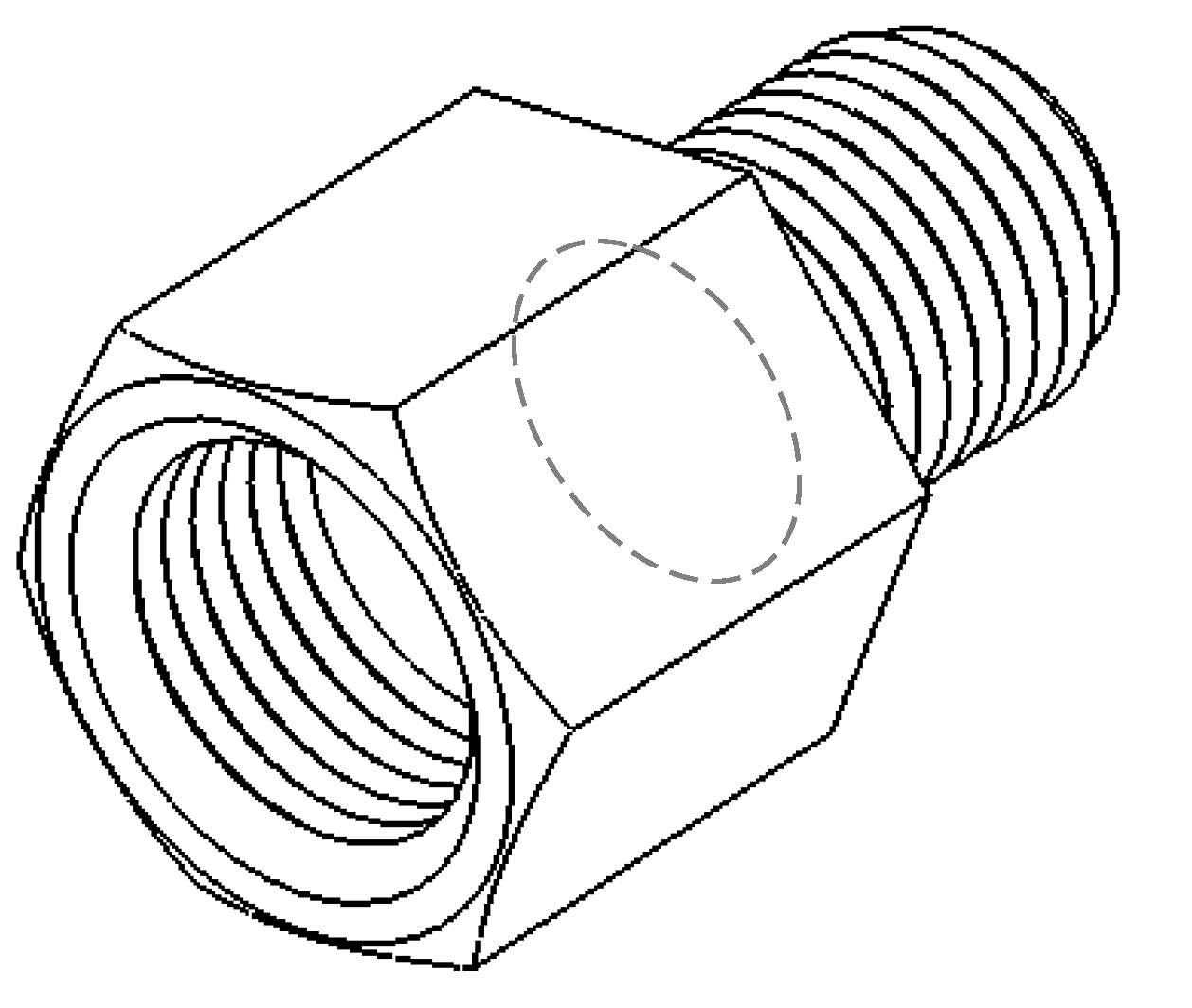 BrakeQuip BQ45 Thread Adaptor 3/8 x 24NF – 7/16 x 24NS