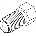 BrakeQuip BQ4510 Brake Line Fitting Male  M9 x 1mm 3/16