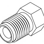 BrakeQuip BQ4511-11 Brake Line Fitting Male Short M10 x 1mm 3/16