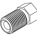 BrakeQuip BQ4511LT Brake Line Fitting Male  M10 x 1mm 3/16 Long Thread