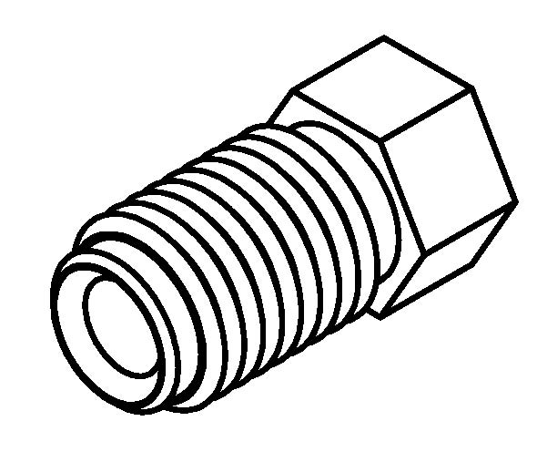 BrakeQuip BQ4512 Brake Line Fitting Male M10 x 1.25mm 3/16