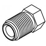 BrakeQuip BQ4513 Brake Line Fitting Male  M12 x 1mm 1/4