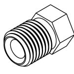 BrakeQuip BQ5555 Brake Line Fitting Male  Short 3/8 x 24NF 3/16