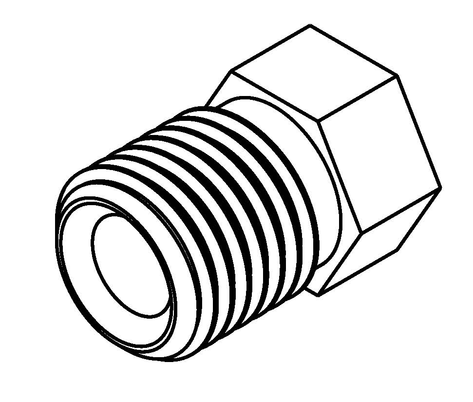 BrakeQuip BQ5555 Brake Line Fitting Male Short 3/8 x 24NF 3/16