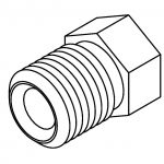 BrakeQuip BQ5555SS Brake Line Fitting Male  Short 3/8 x 24NF 3/16 Stainless Steel