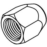 BrakeQuip BQ57 Brake Line Fitting Female  7/16 x 20NF 1/4