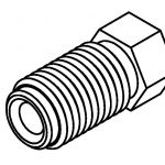 BrakeQuip BQ6118 Brake Line Fitting Male  7/16 x 20NF 3/16