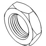BrakeQuip BQ84 Bulkhead Nut 3/4 x 16NF