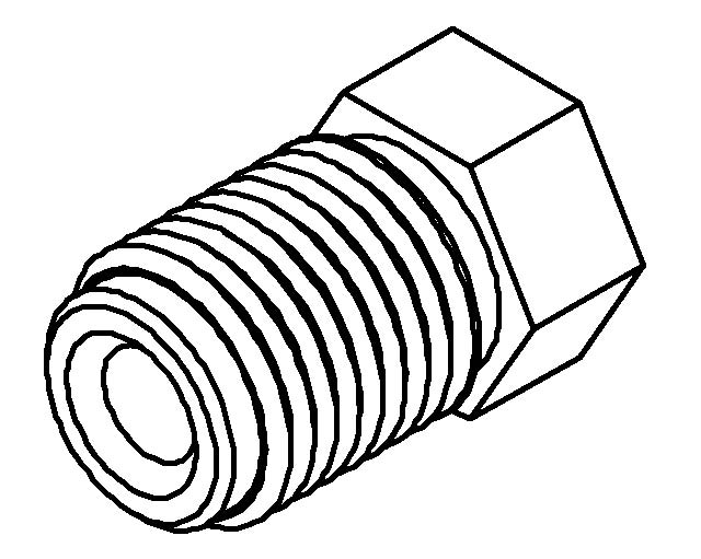 BrakeQuip BQ9180 Brake Line Fitting Male M12 x 1mm 3/16