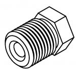 BrakeQuip BQ9184 Brake Line Fitting Male  1/2 x 20NF 3/16