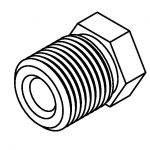 BrakeQuip BQ9185 Brake Line Fitting Male  9/16 x 18NF 3/16
