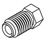 BrakeQuip BQ9188 Brake Line Fitting Male  M10 x 1.5mm 3/16