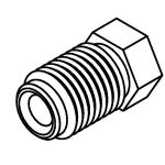 BrakeQuip BQ9190 Brake Line Fitting Male  M11 x 1.25mm 3/16