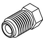 BrakeQuip BQ9191 Brake Line Fitting Male  M11 x 1.5mm 3/16
