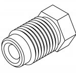 BrakeQuip BQ9192 Brake Line Fitting Male  M12 x 1.25mm 3/16