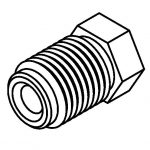 BrakeQuip BQ9193 Brake Line Fitting Male  M12 x 1.5mm 3/16