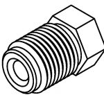 BrakeQuip BQ9196 Brake Line Fitting Male  M13 x 1.5mm 3/16